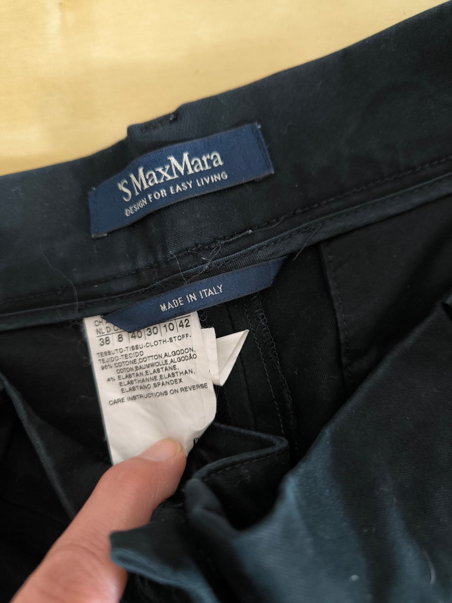 Pantalone straight nero Max Mara tg 42