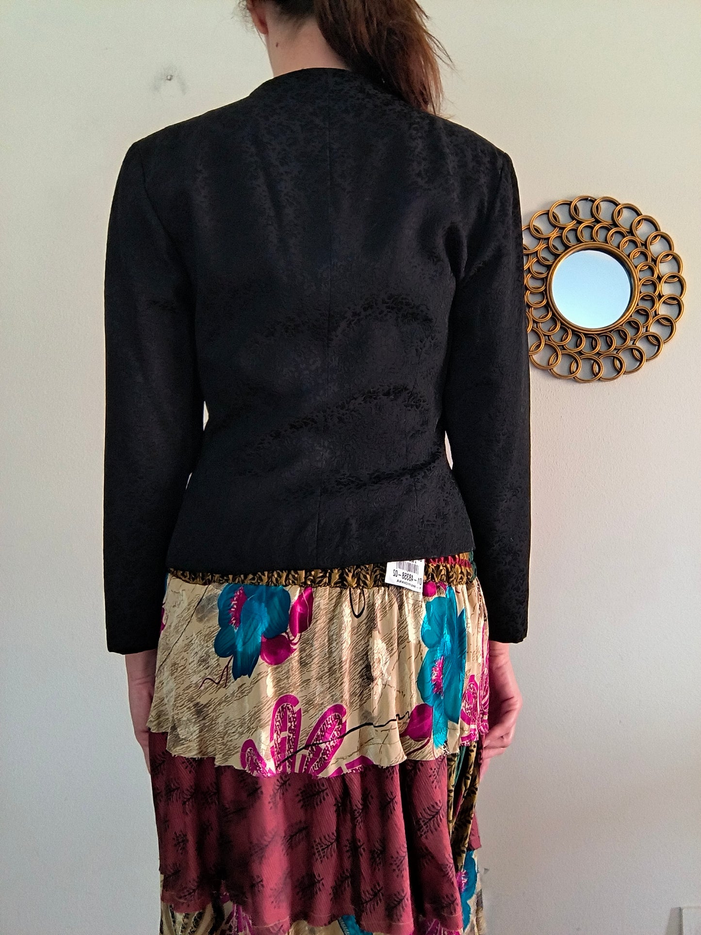 Blazer 1950's in jacquard nero tg M
