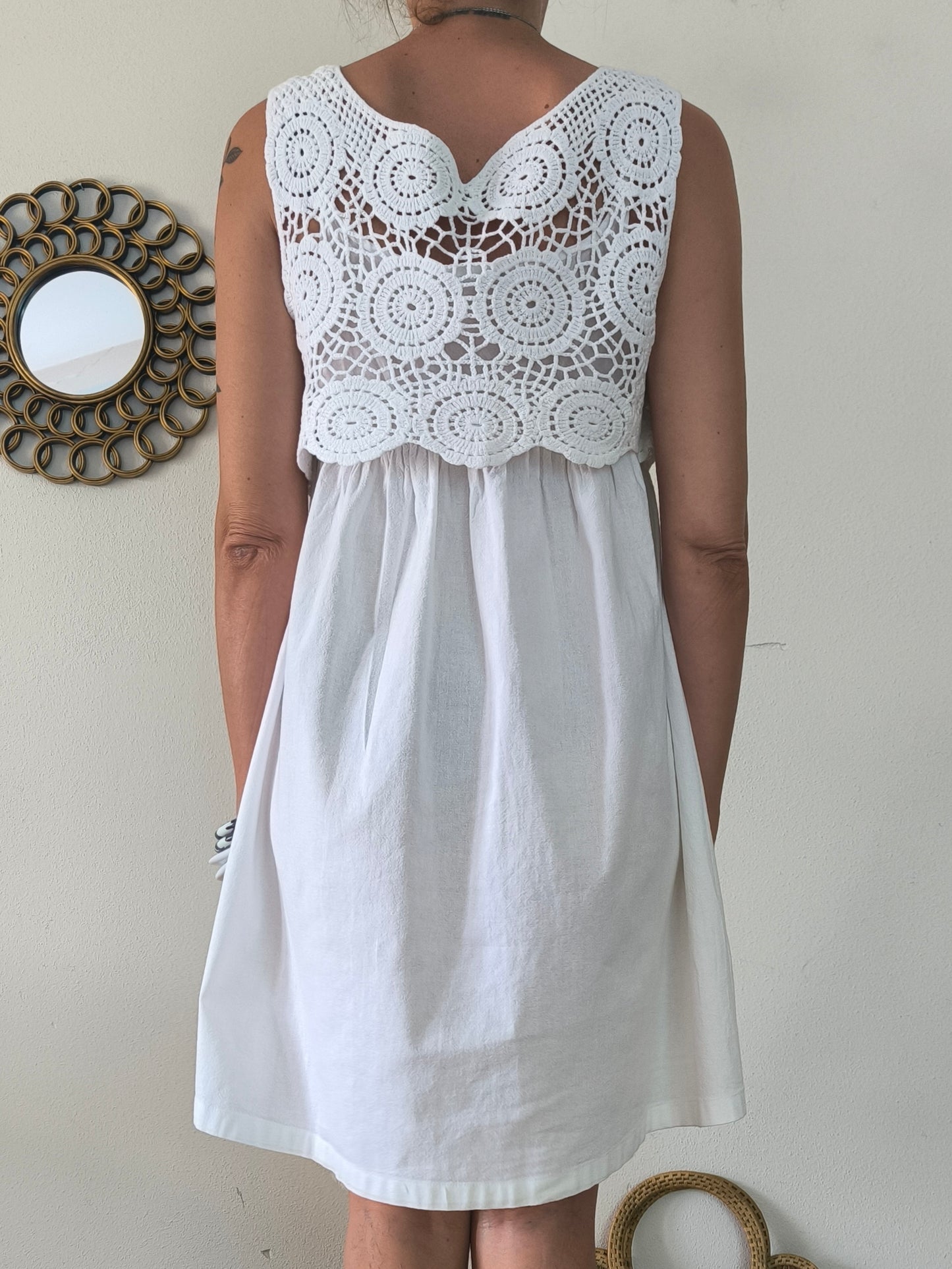 Abito Sisley in cotone bianco