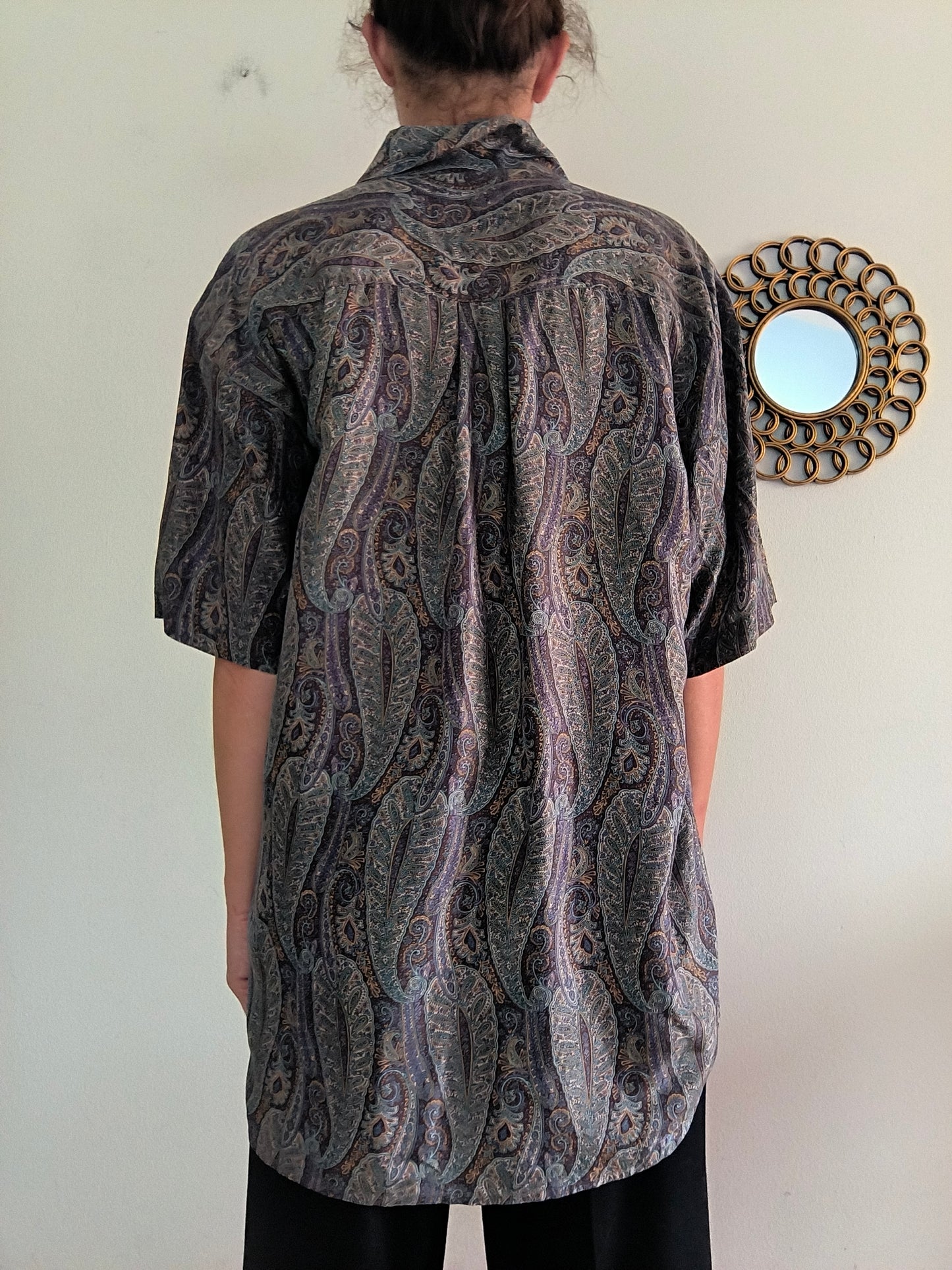 Camicia Paisley in pura seta unisex