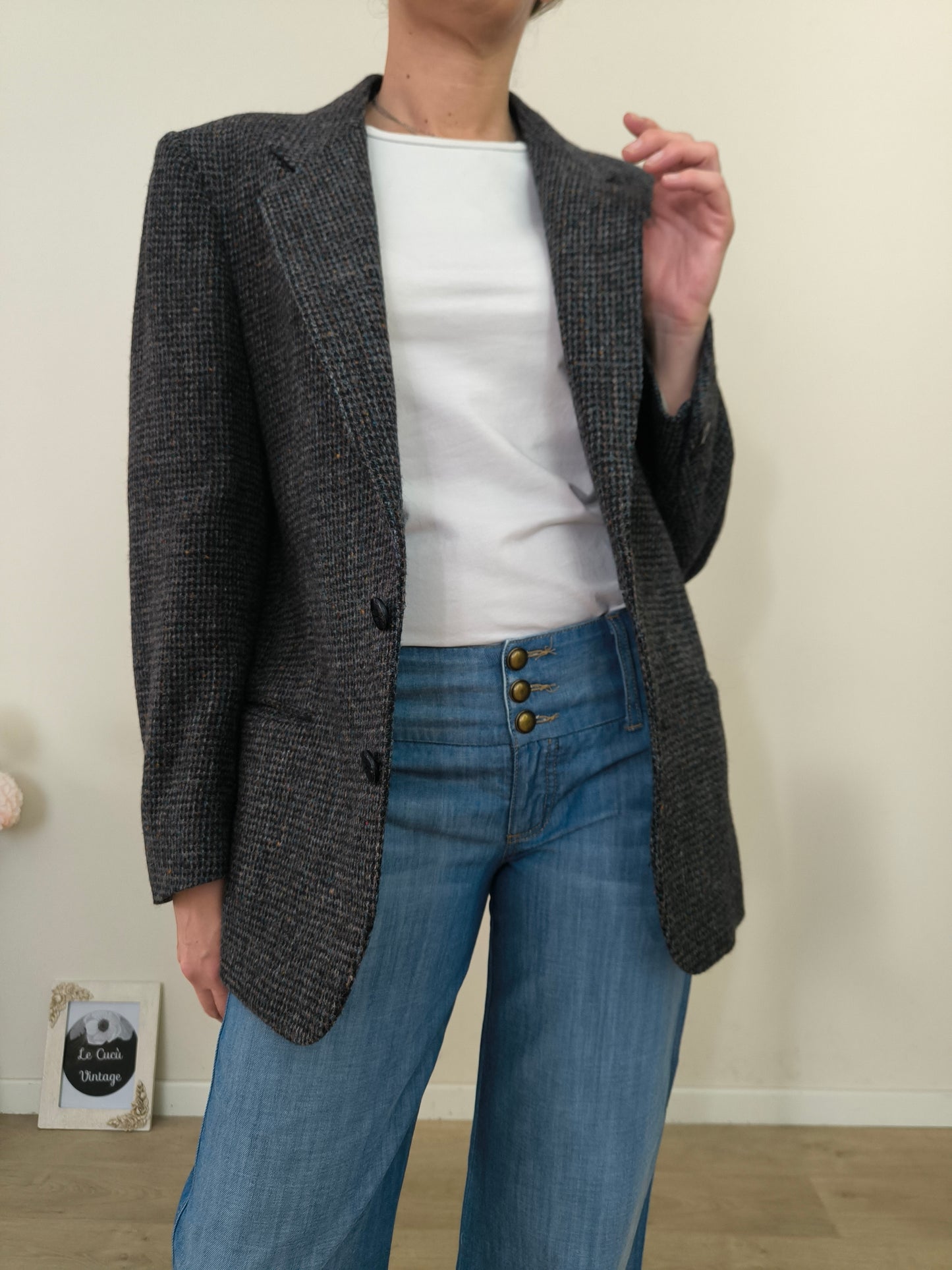 Blazer in tweed inglese Harris Tweed
