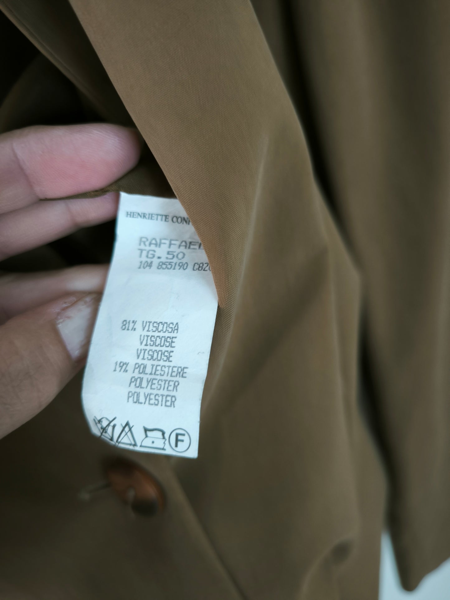 Blazer cammello vintage in viscosa