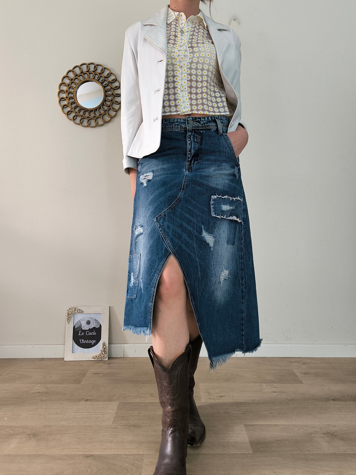 Gonna in denim tg M