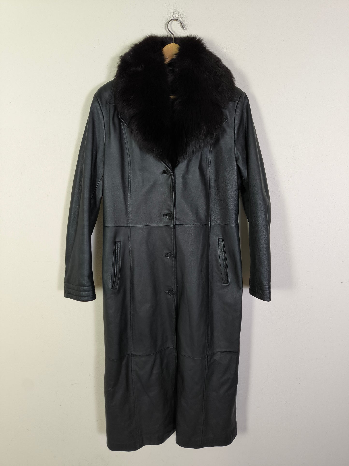 Cappotto vera pelle nero