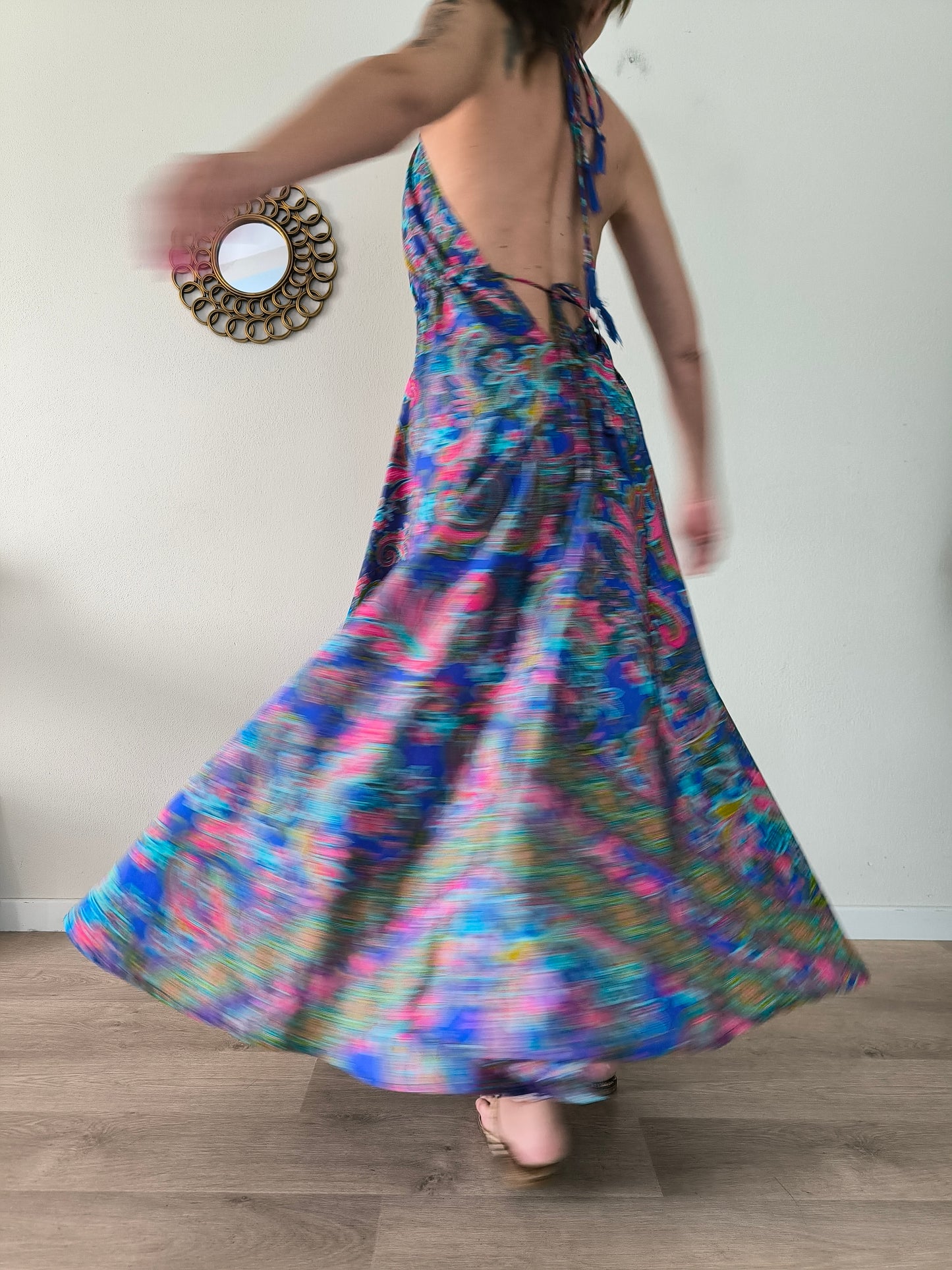 Abito Boho in misto seta tg U