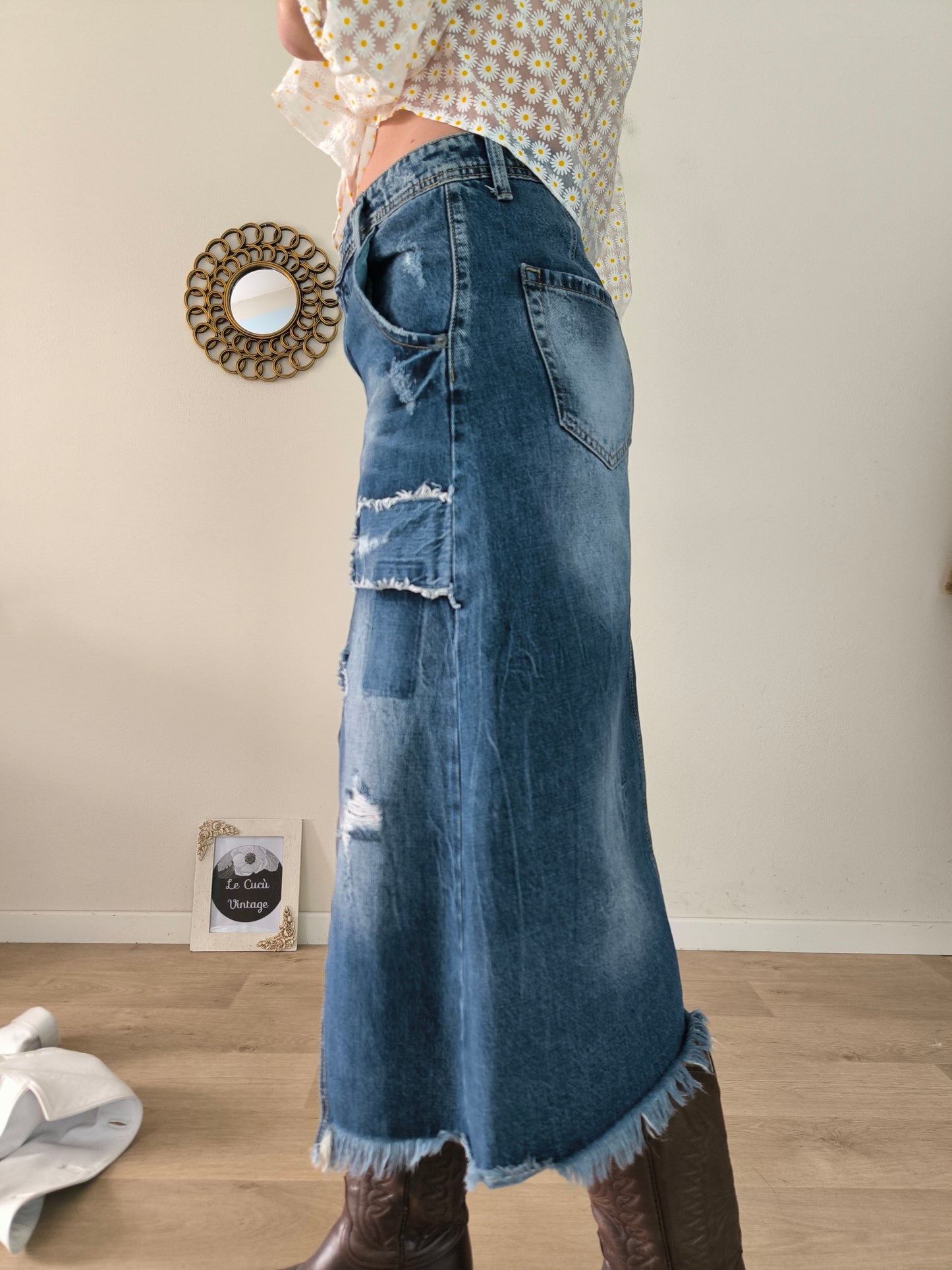 Gonna in denim tg M
