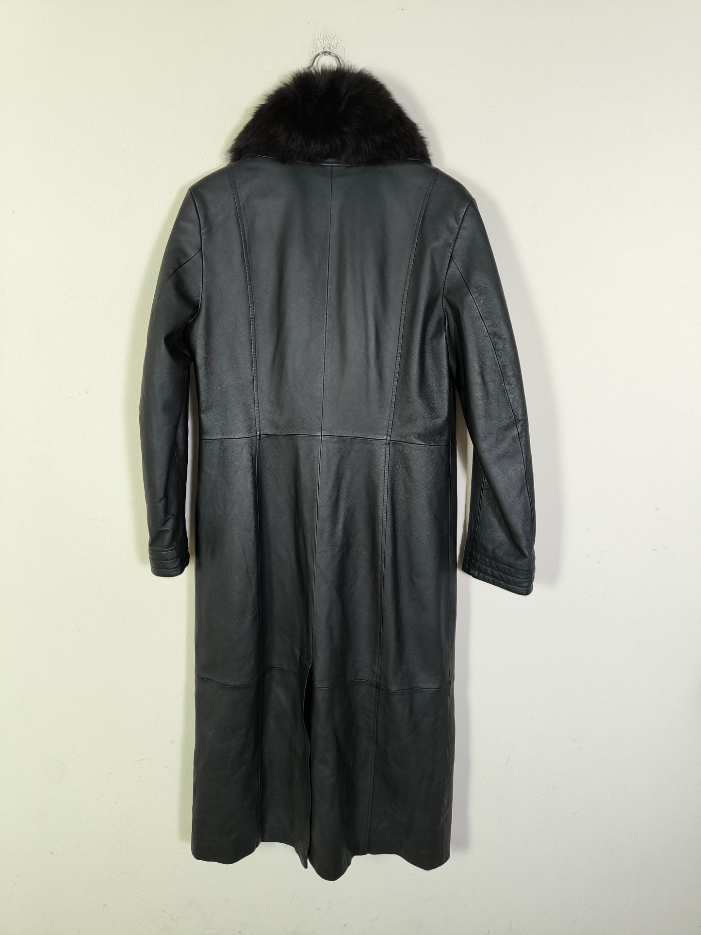 Cappotto vera pelle nero