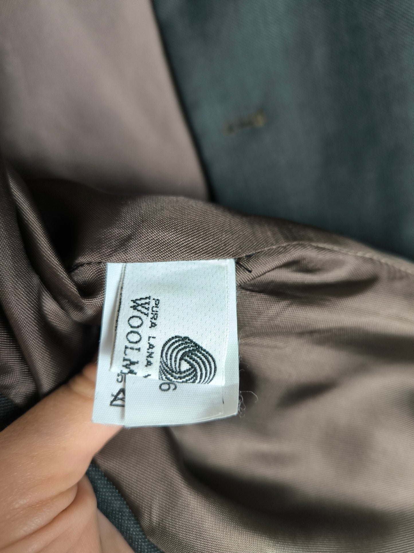 Gilet marrone/grigio pura lana vergine tg 48