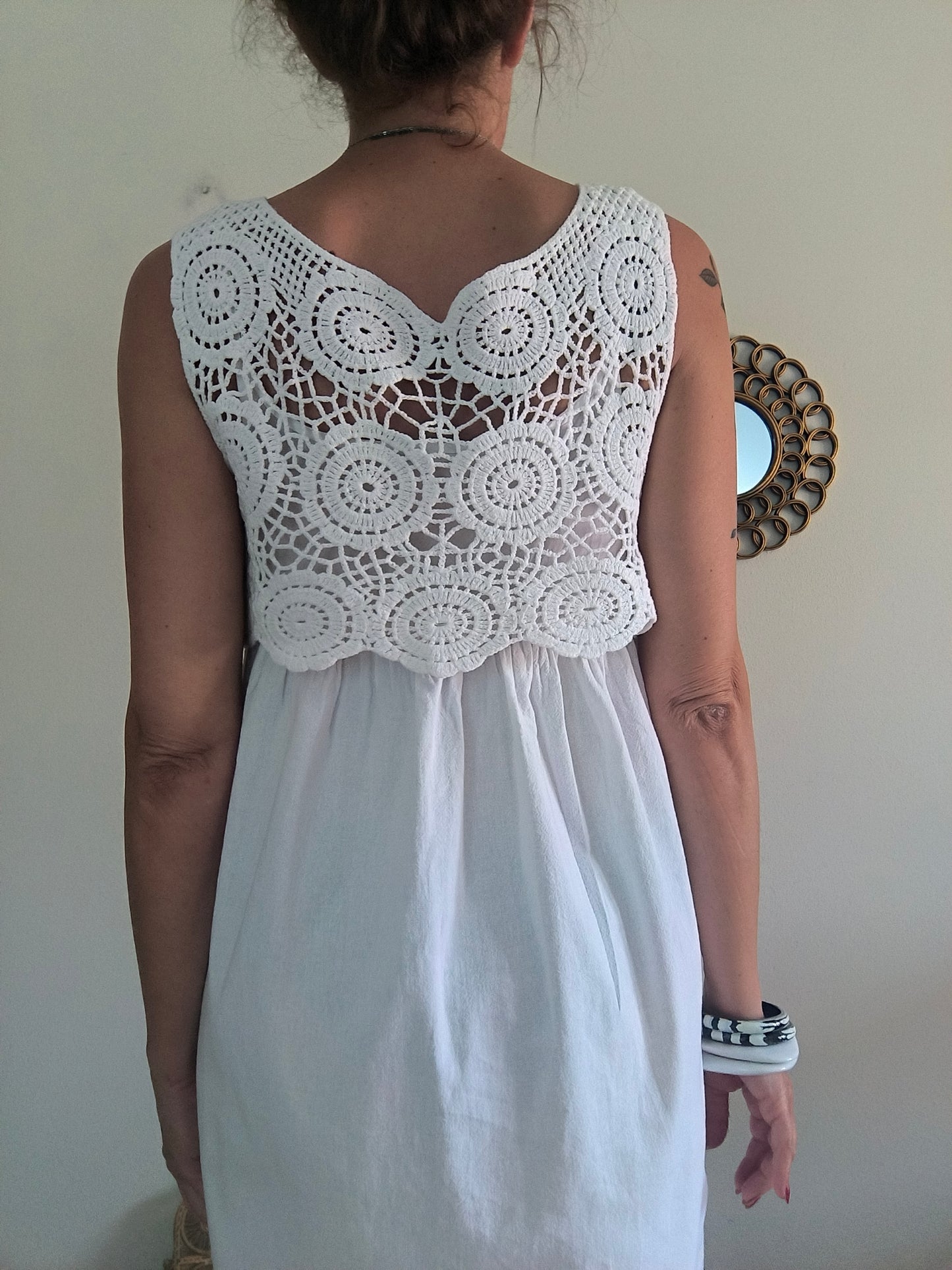 Abito Sisley in cotone bianco