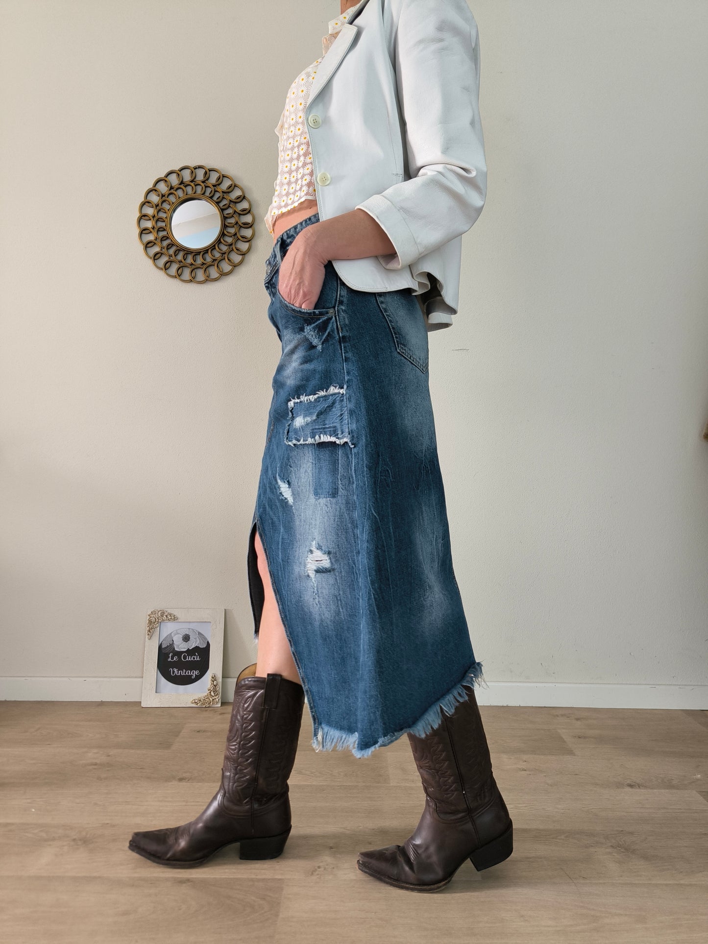 Gonna in denim tg M