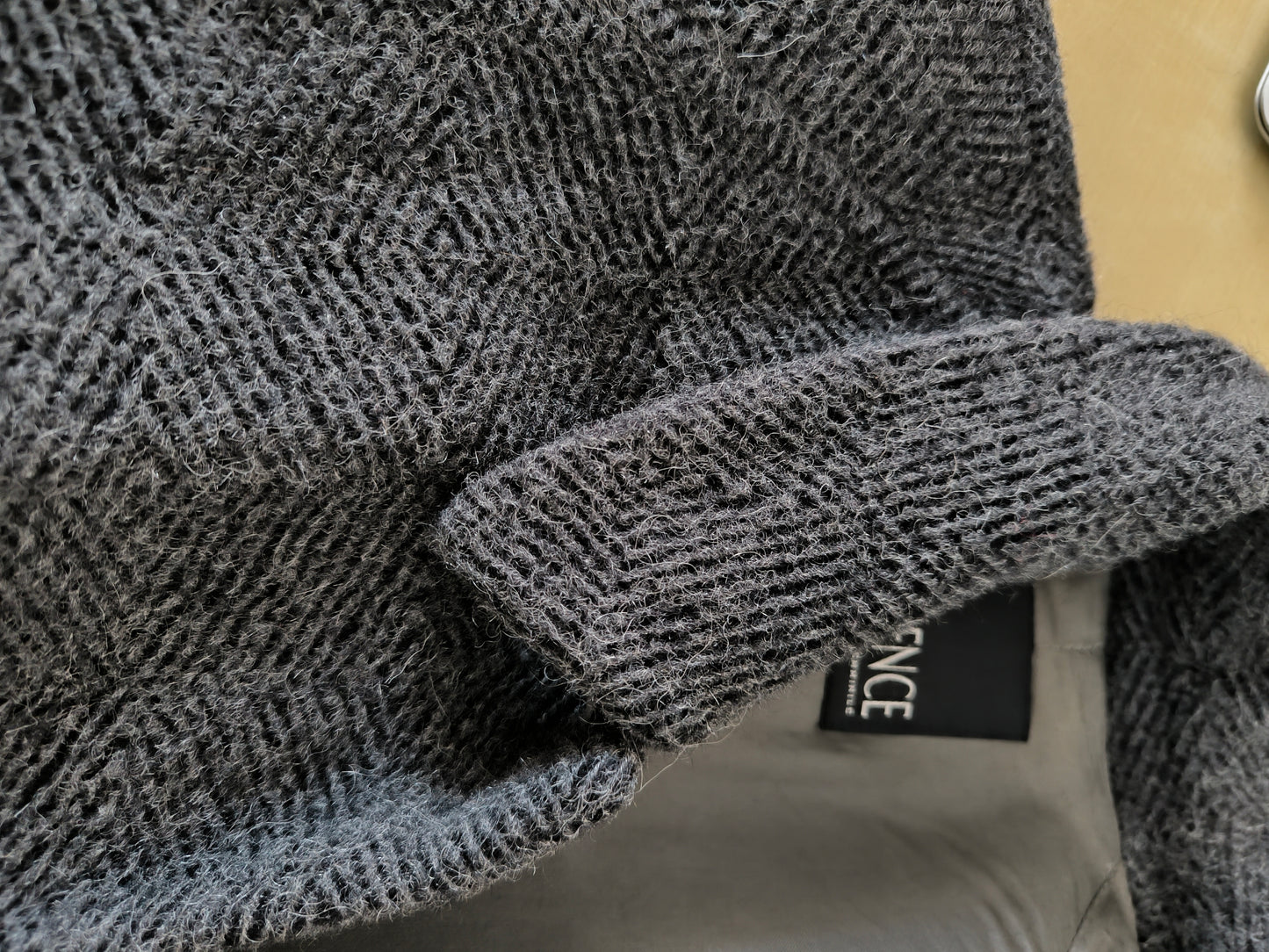 Cappotto vintage grigio in alpaca