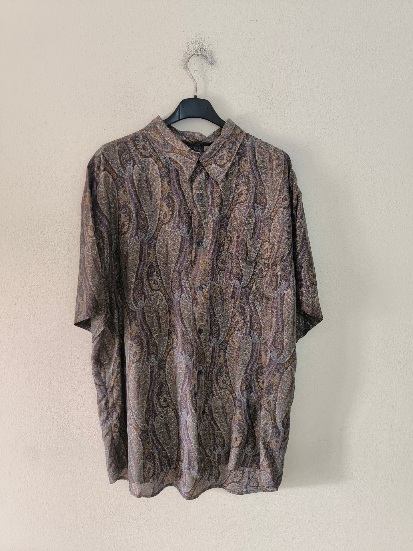 Camicia Paisley in pura seta unisex