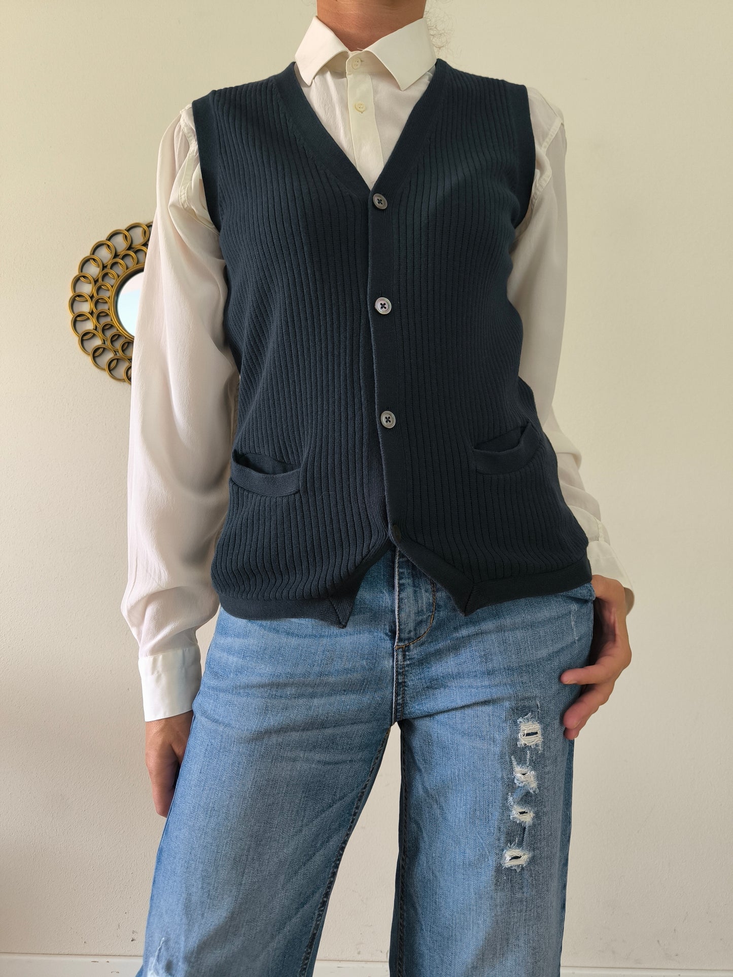 Gilet smanicato Paul Smith blu tg M