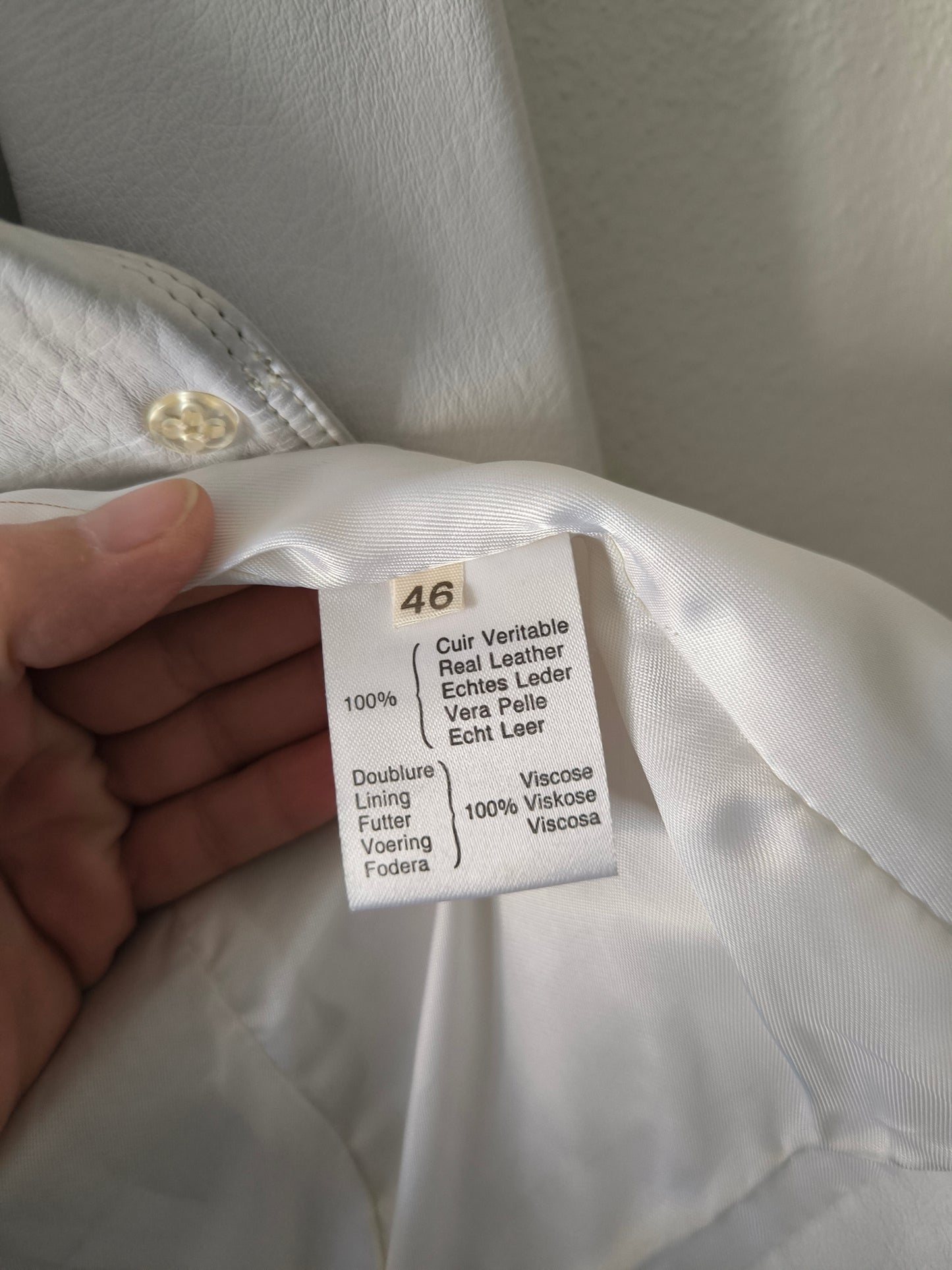 Blazer vera pelle bianco