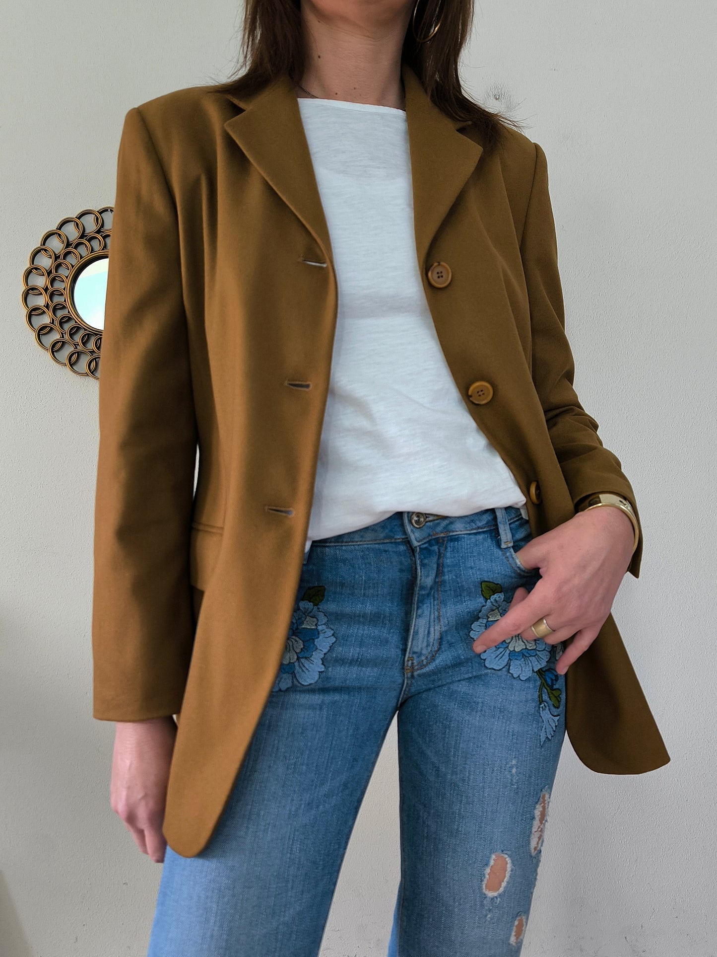 Blazer cammello in lana tg M