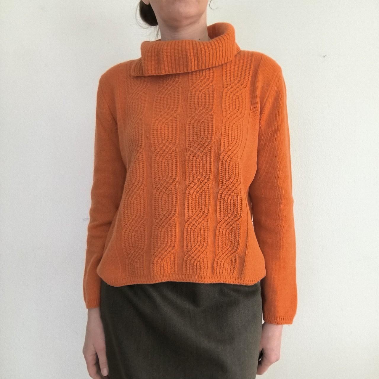 Maglione vintage arancione lana/cashmere size M/L