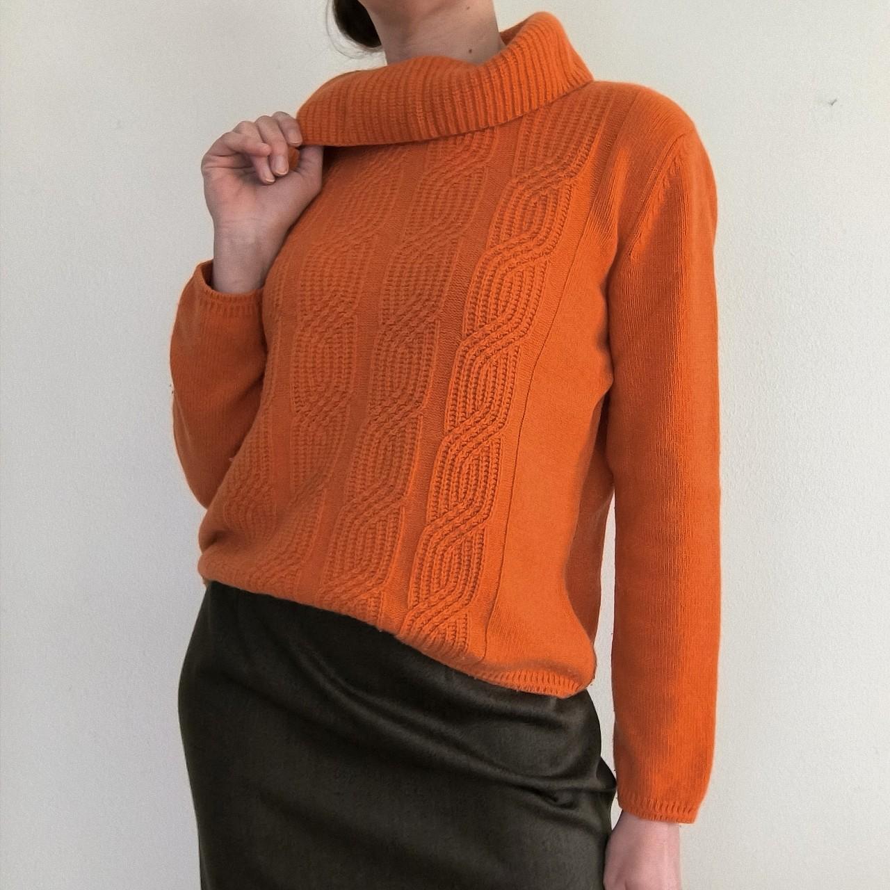 Maglione vintage arancione lana/cashmere size M/L