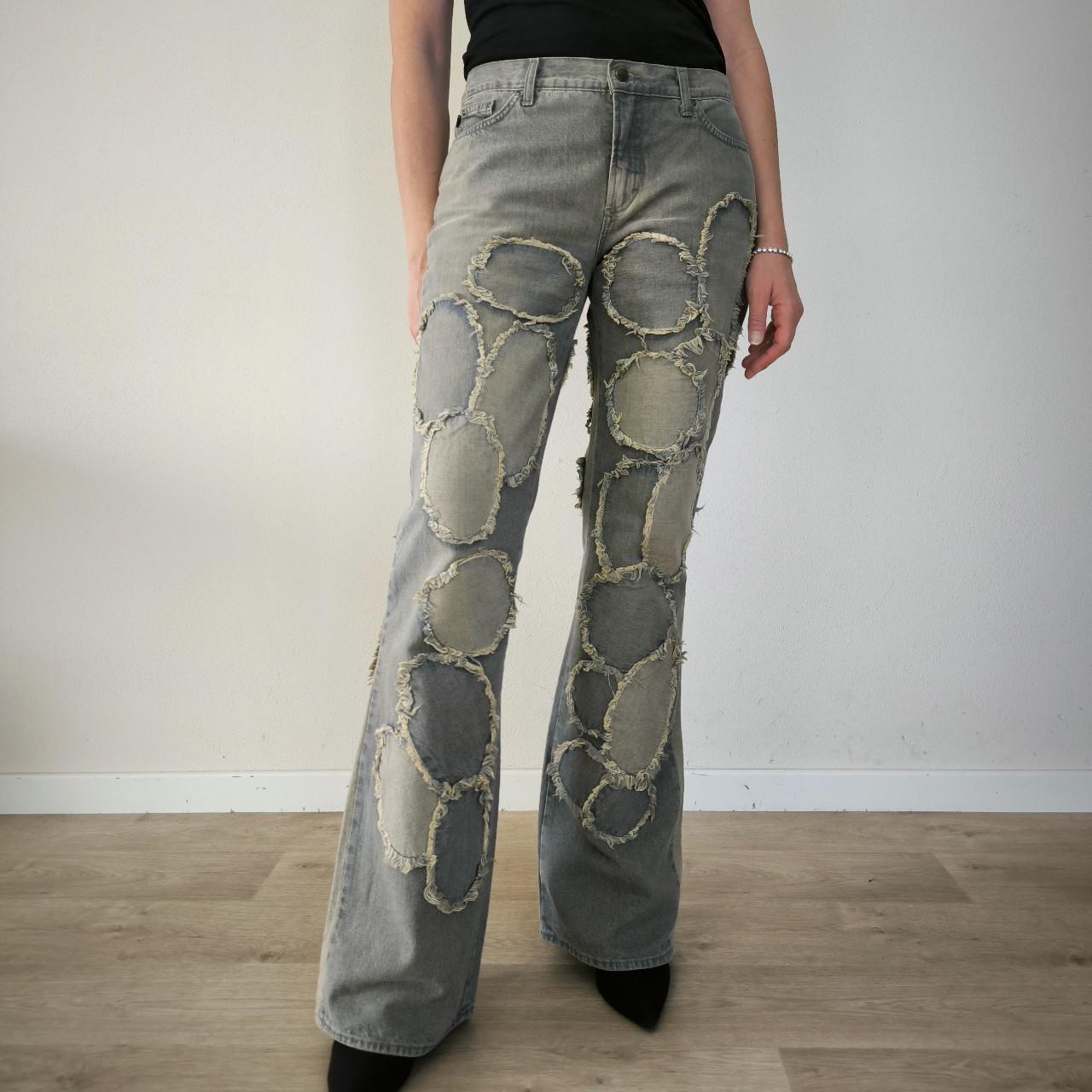 Jeans flare patchwork Cavalli 1990