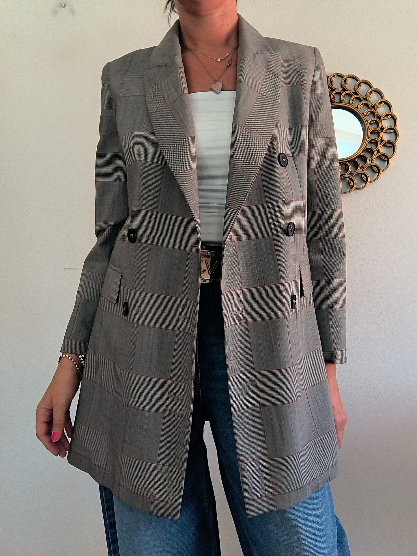 Blazer doppiopetto in Principe di Galles Max Mara