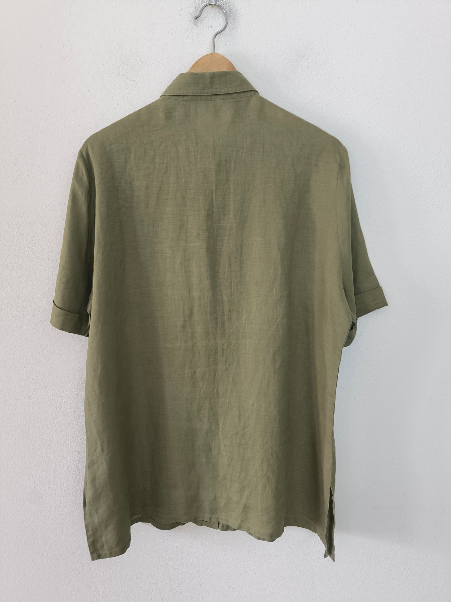 Camicia lino kaki Cherie