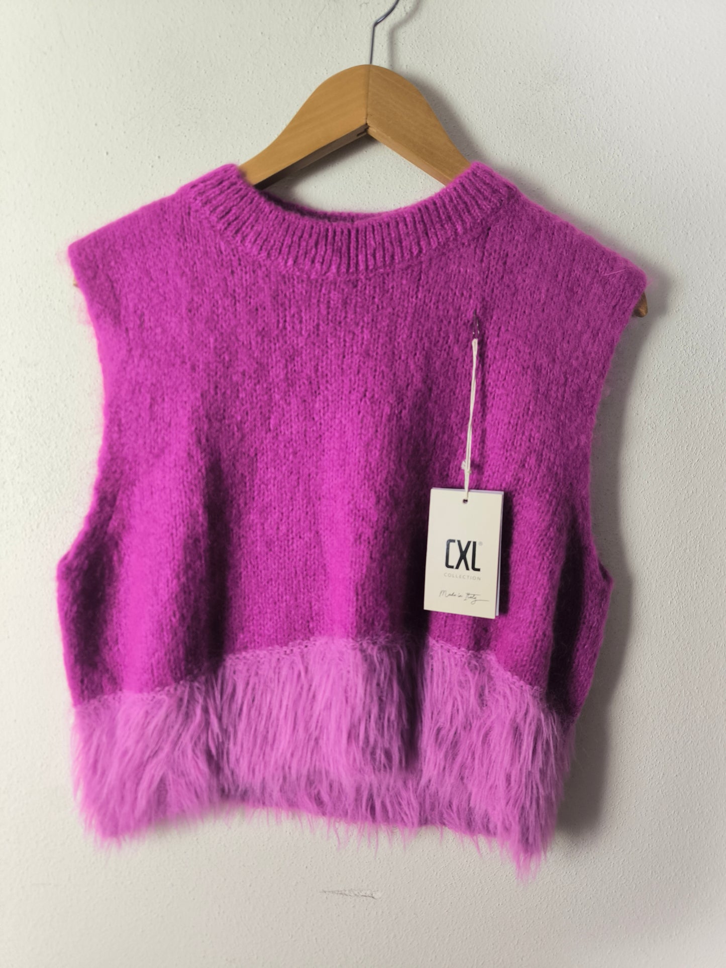 Maglioncino fucsia in mohair