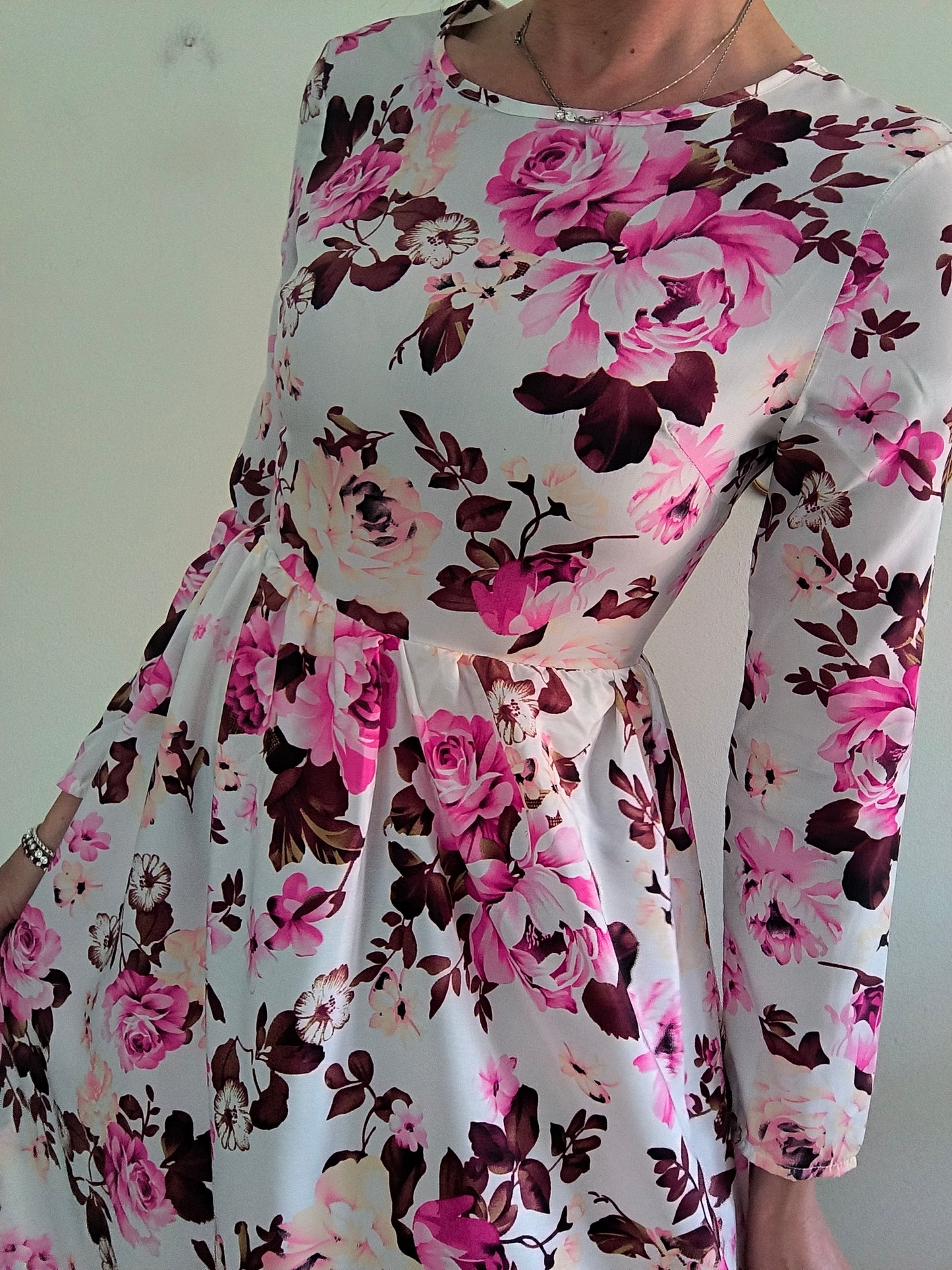 Abito lungo vintage floreale