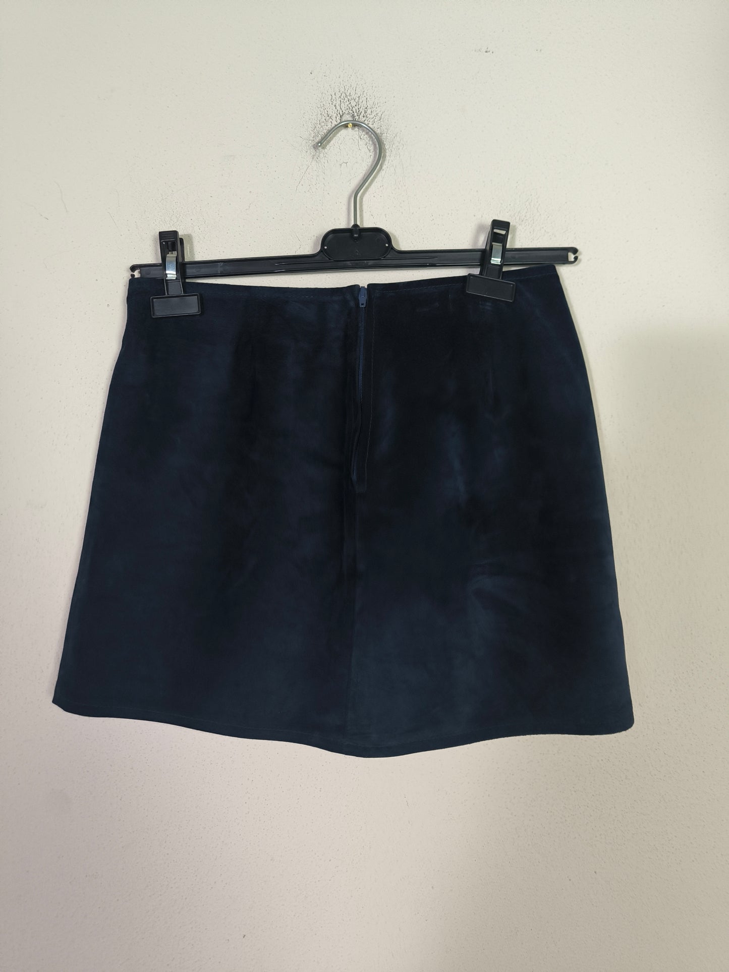 Minigonna scamosciata blu Sisley tg S