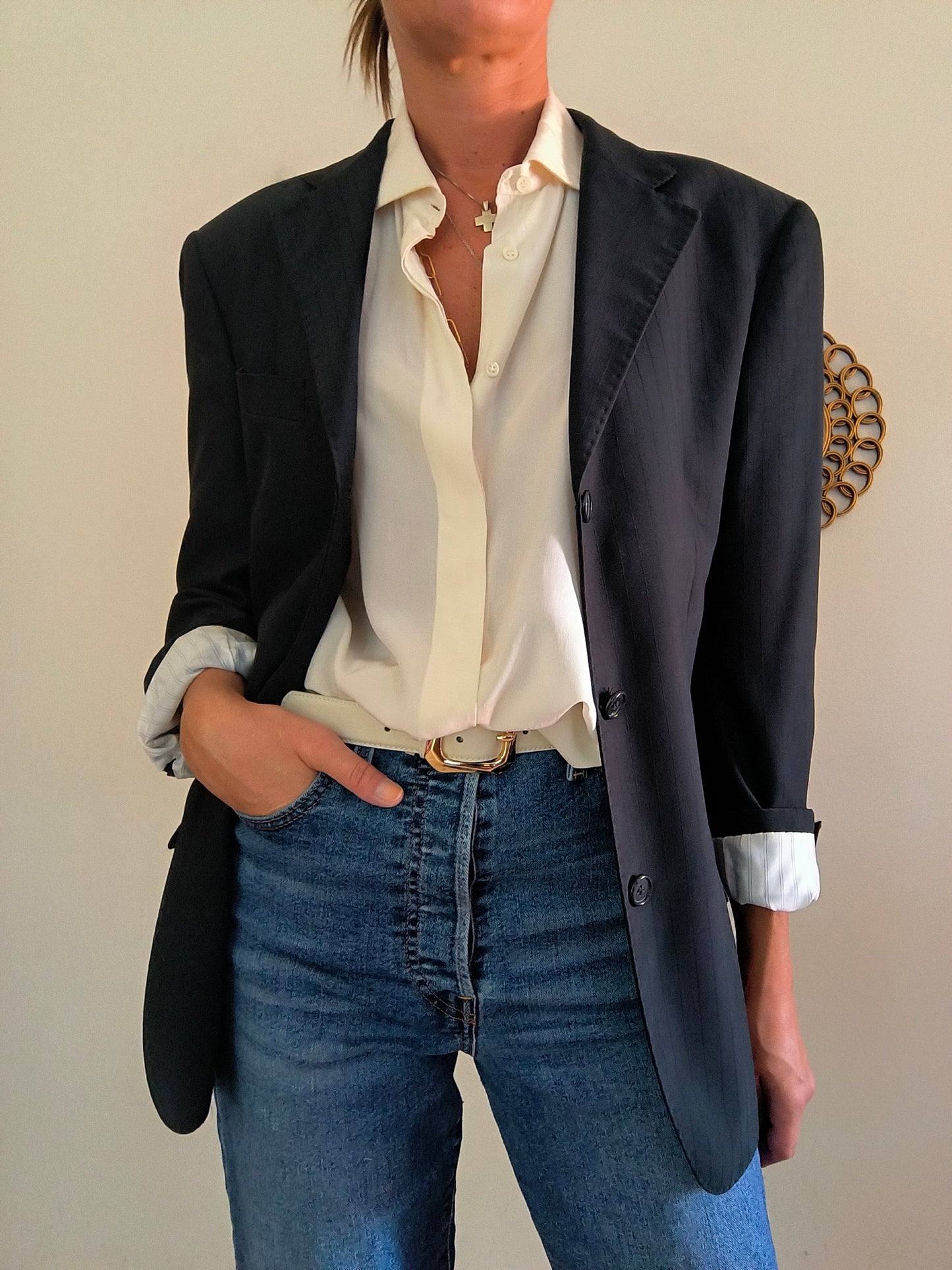 Blazer monopetto Girani Lana pettinata super 120's