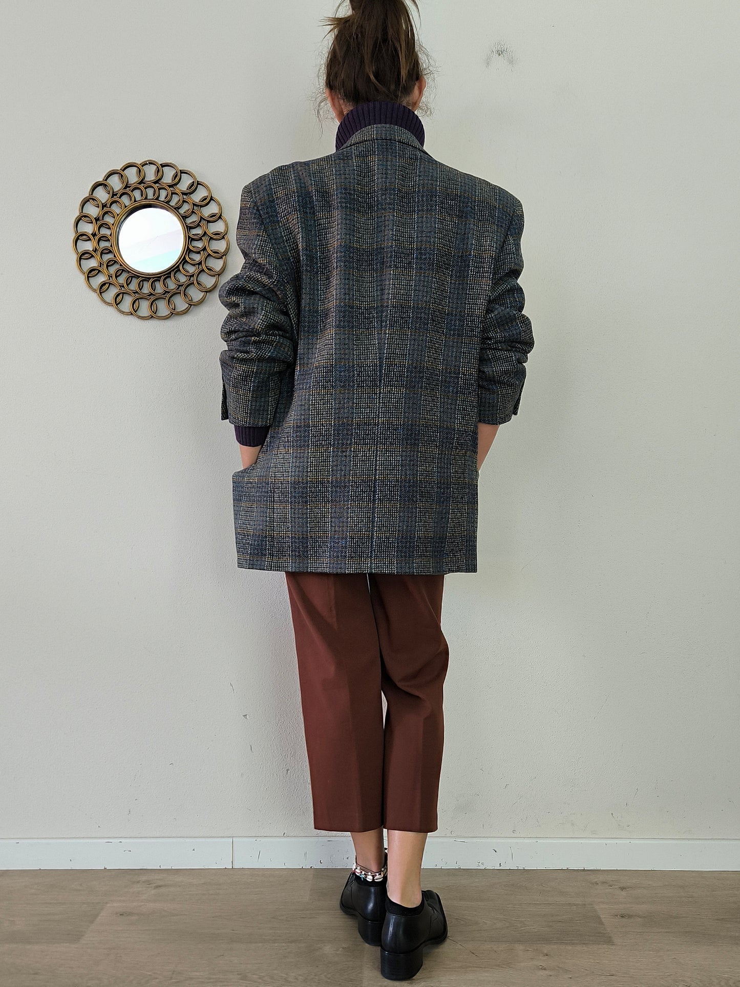 Blazer in tweed pura lana