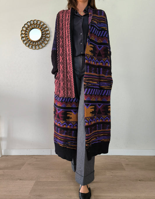 Cappotto in lana ed alpaca etno chic tg U