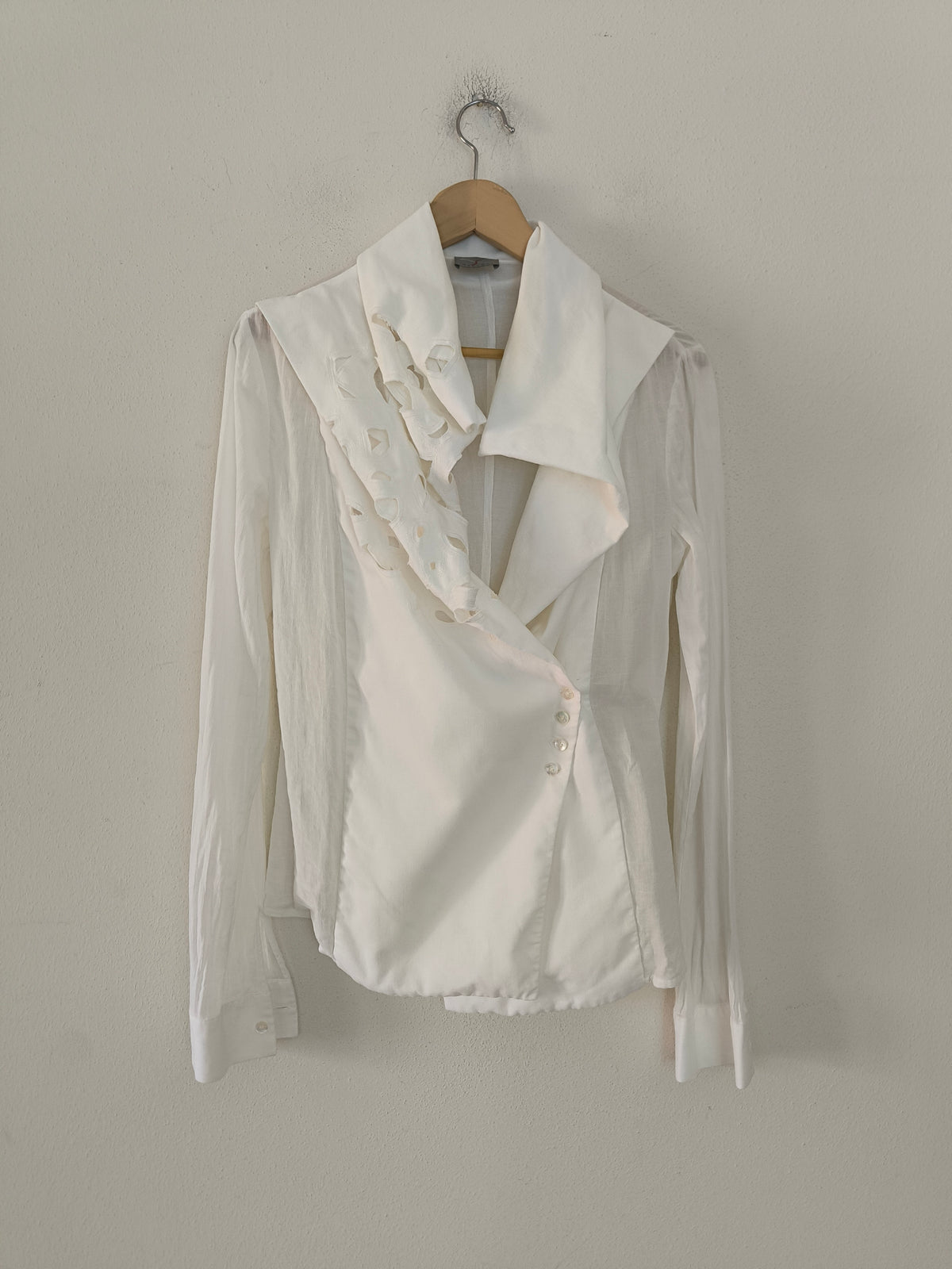 Giacca camicia Malloni in cotone bianco