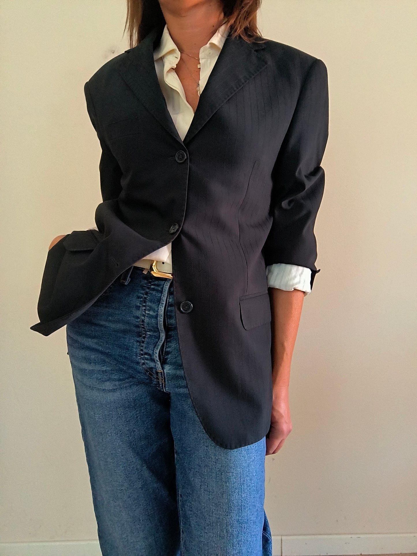 Blazer monopetto Girani Lana pettinata super 120's