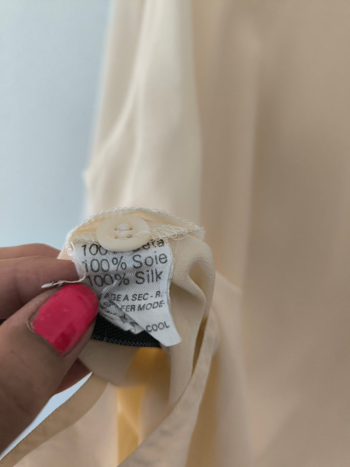 Camicia pura seta panna