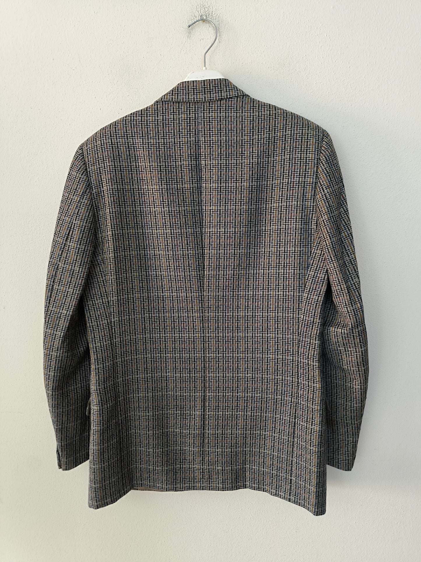 Blazer Lebole fantasia tetris su base grigia
