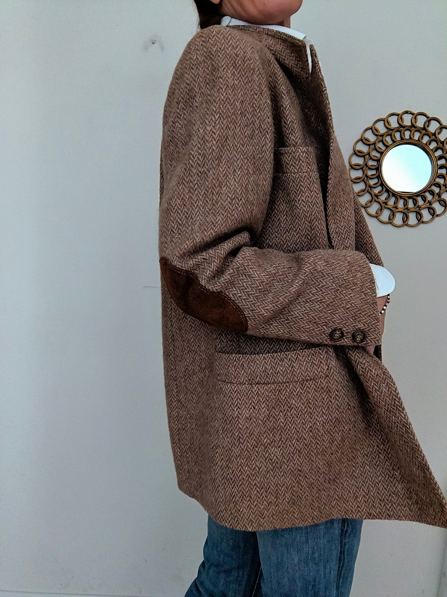 Blazer doppiopetto vintage in lana alpaca