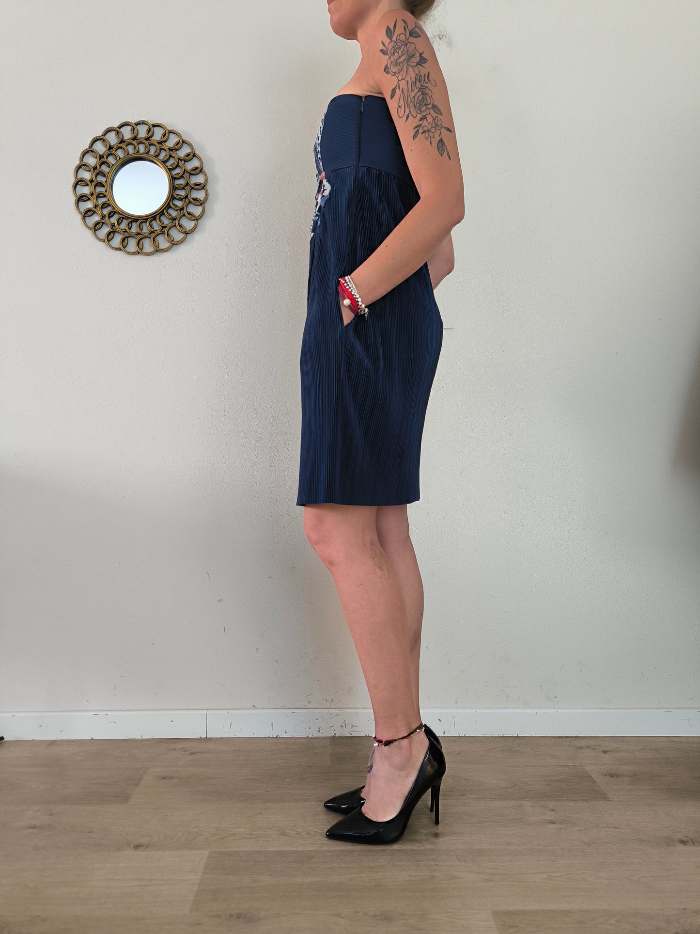 Giorgio Armani strapeless dress blu