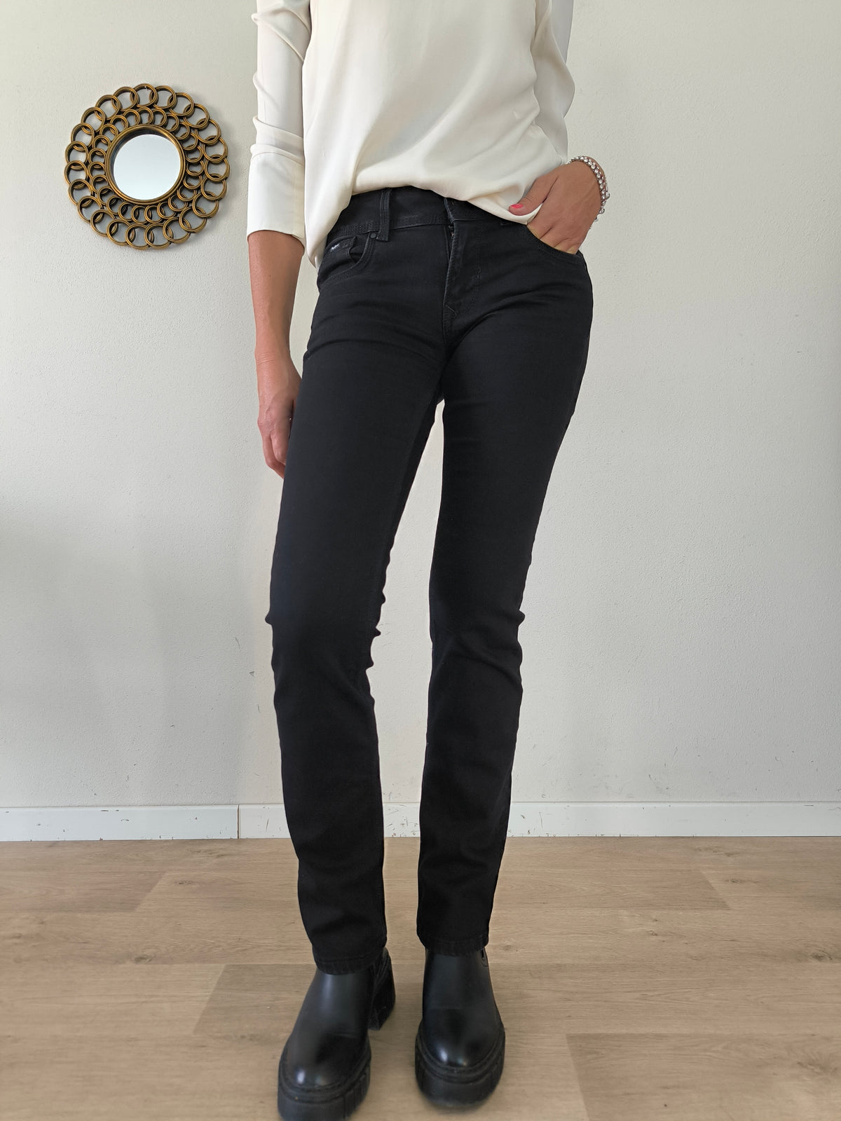 Pantalone in denim Jeans Pepe Jeans London nero Saturn