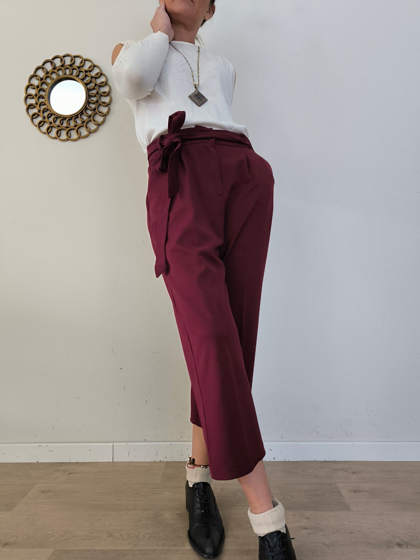 So Allure pantalone borgogna tg M