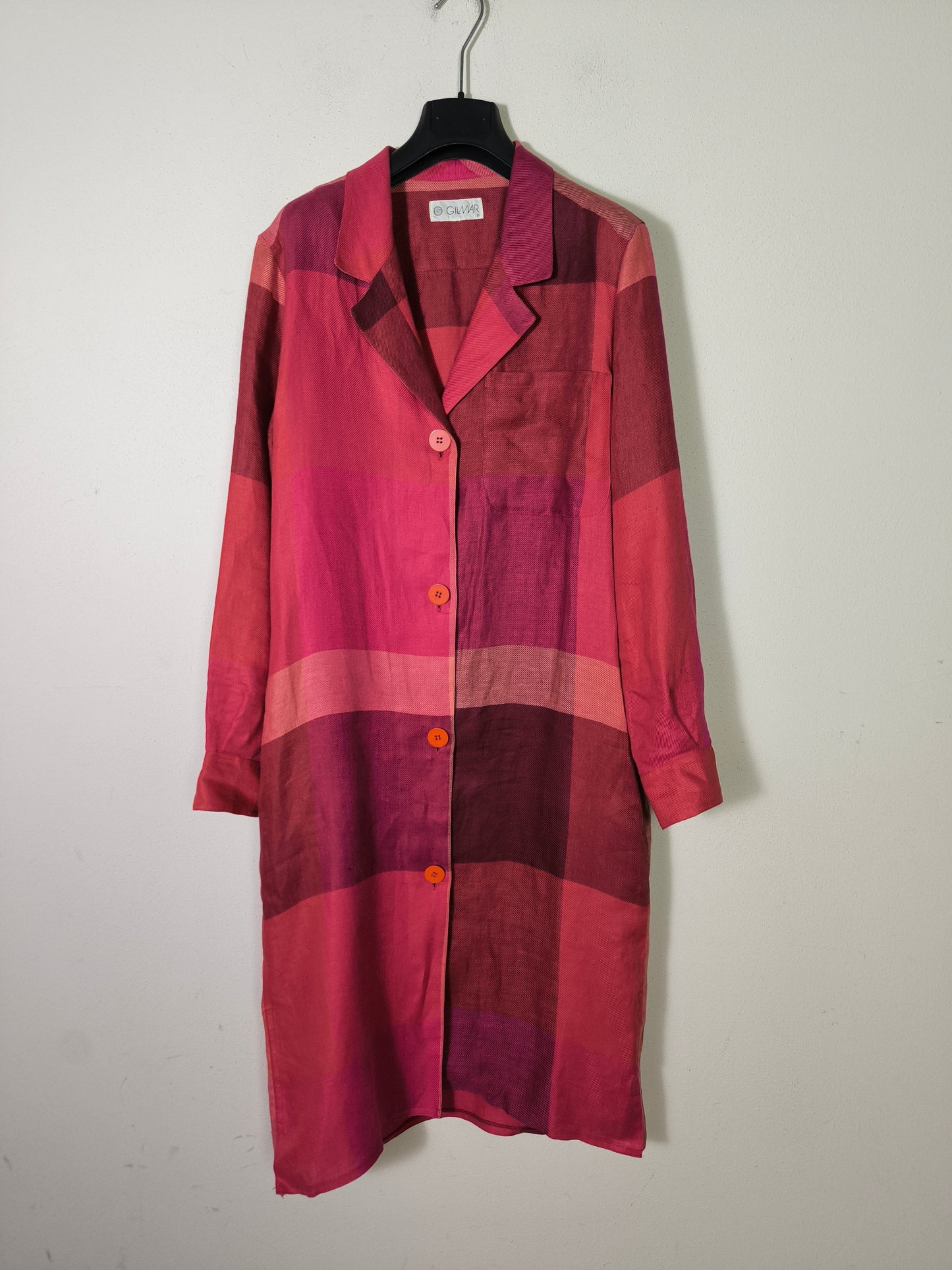 Spolverino/chemisier Gilmar in lino magenta