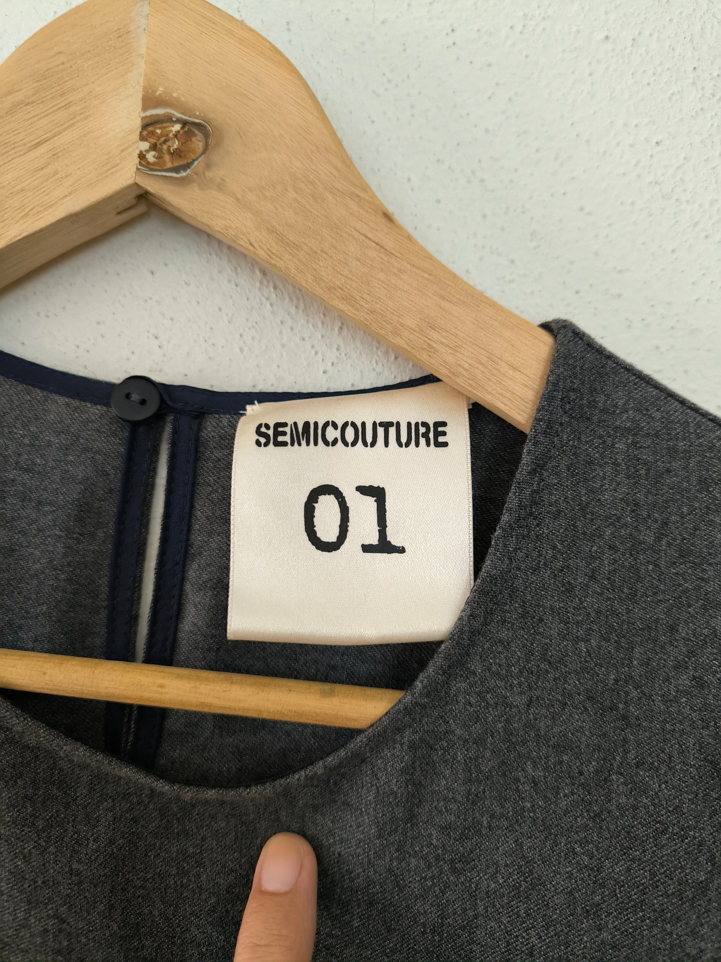 Doll's dress Semicouture 1 in misto lana grigio