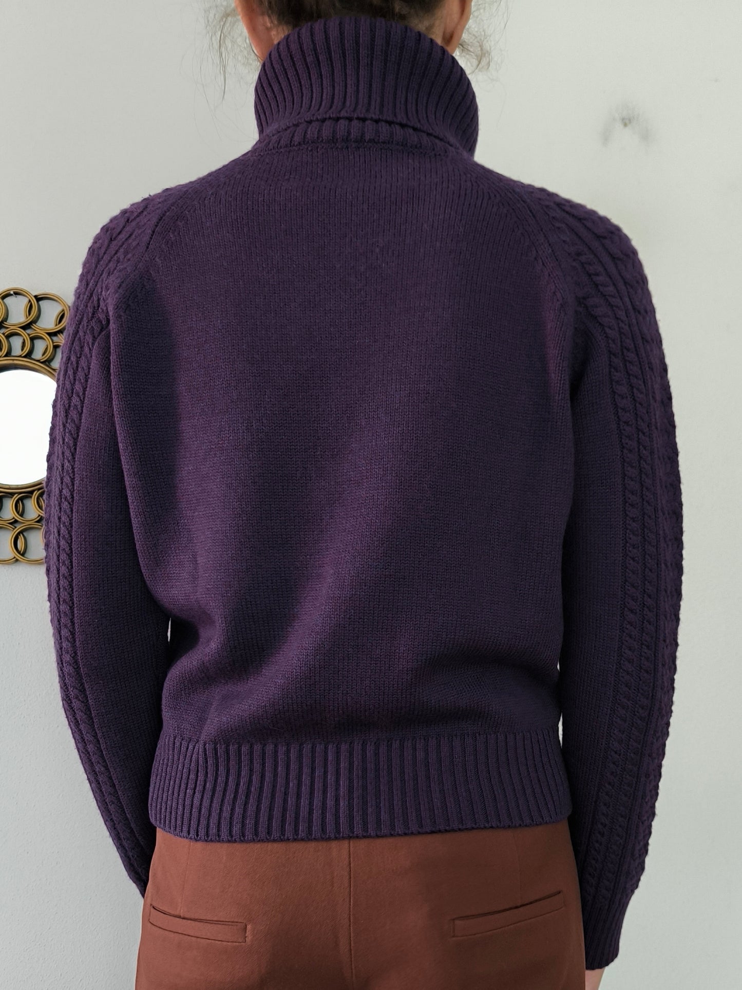 Maglione dolcevita pura lana merino tg M