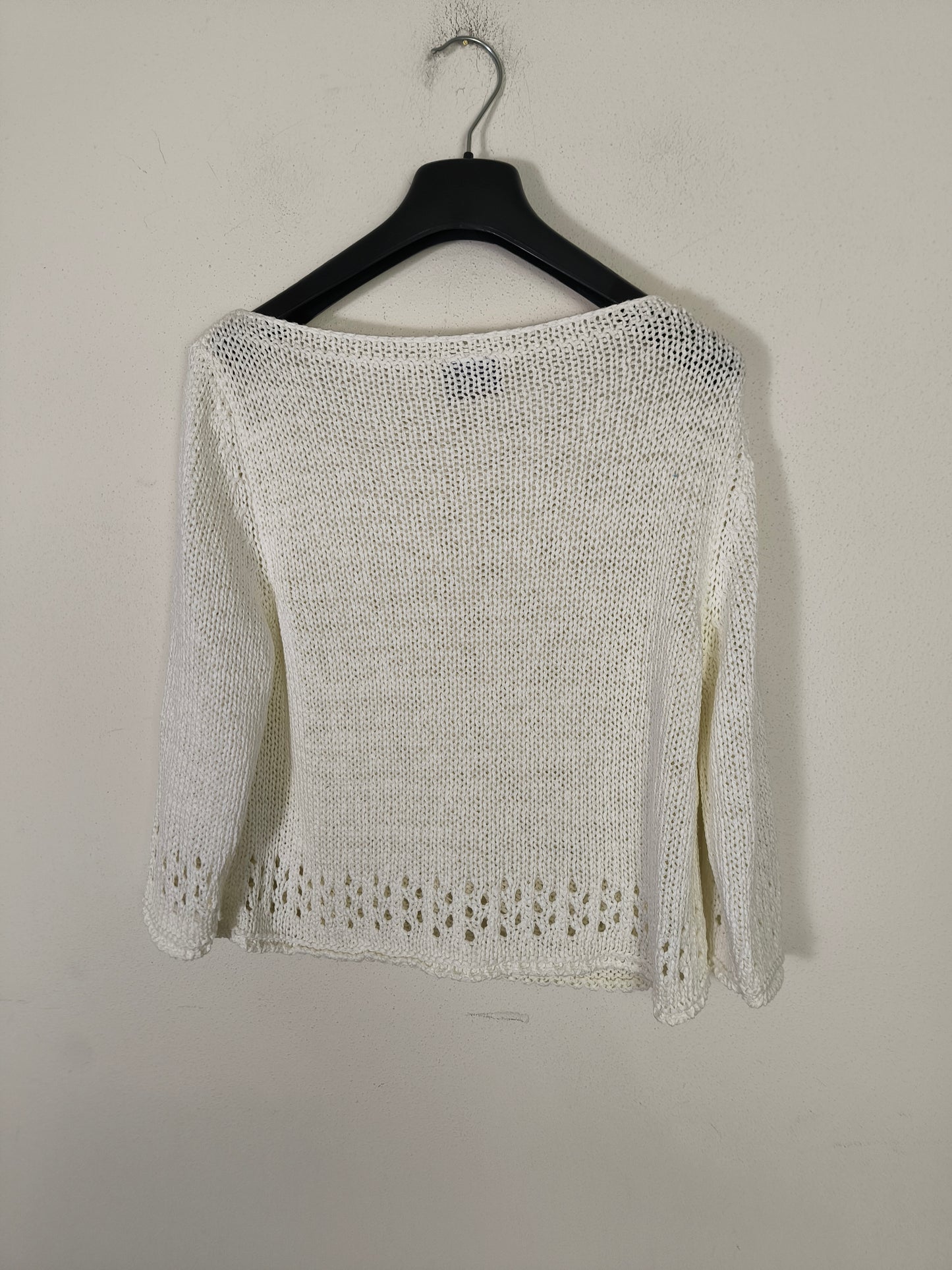 Maglioncino in cotone bianco tg M/L