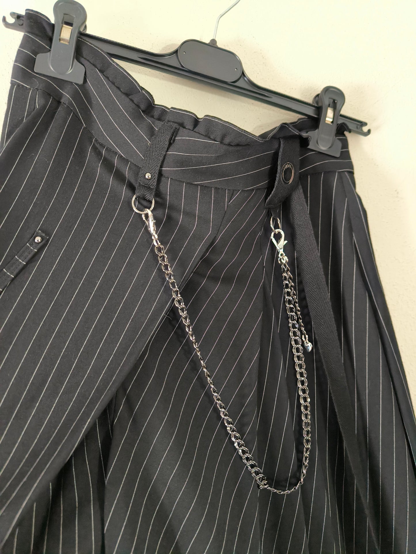 Gonna pantalone gessata High-Everywaycouture.com