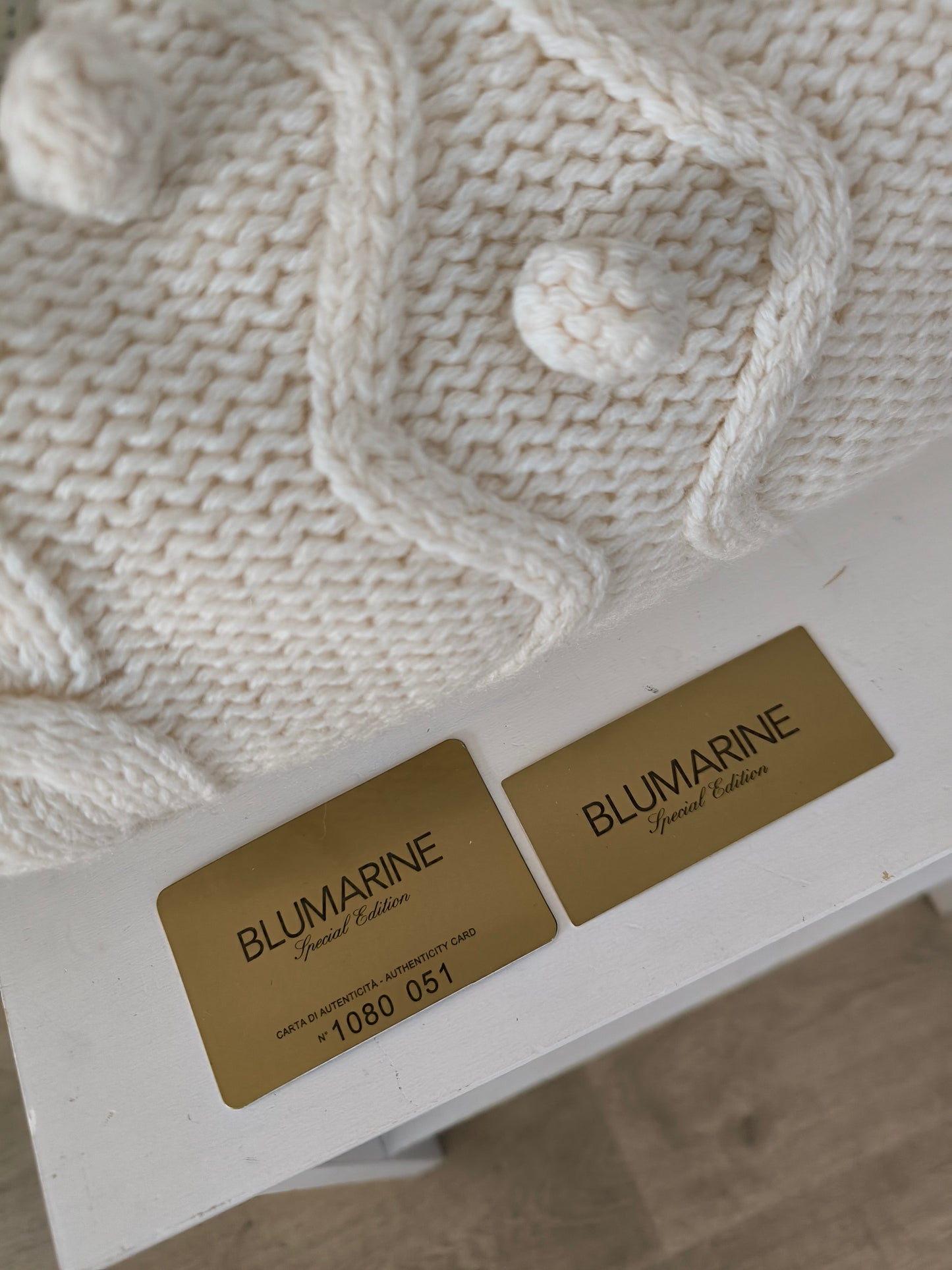 Borsetta Blumarine in lana e pelle scamosciata