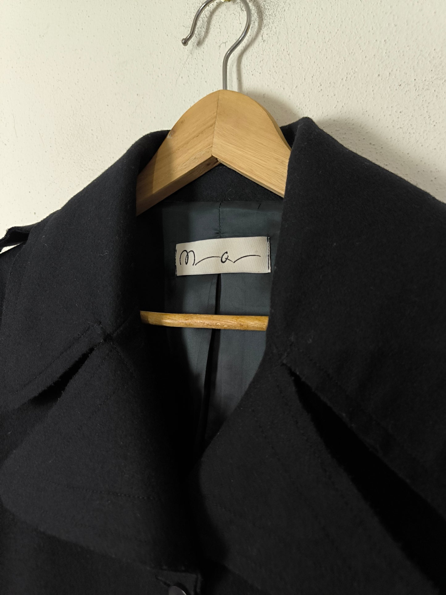 Cappotto caban nero lana e cashmere