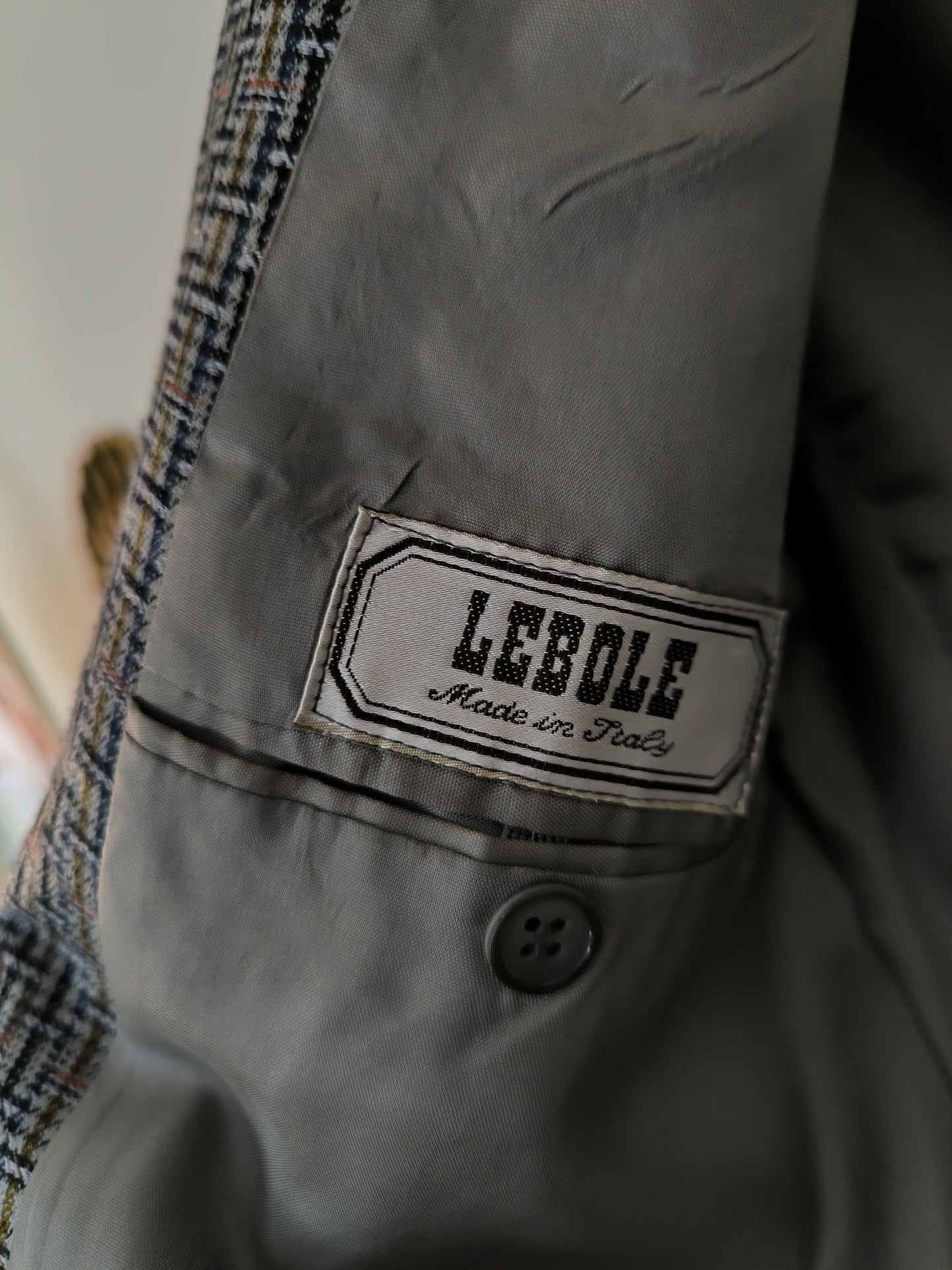 Blazer Lebole fantasia tetris su base grigia