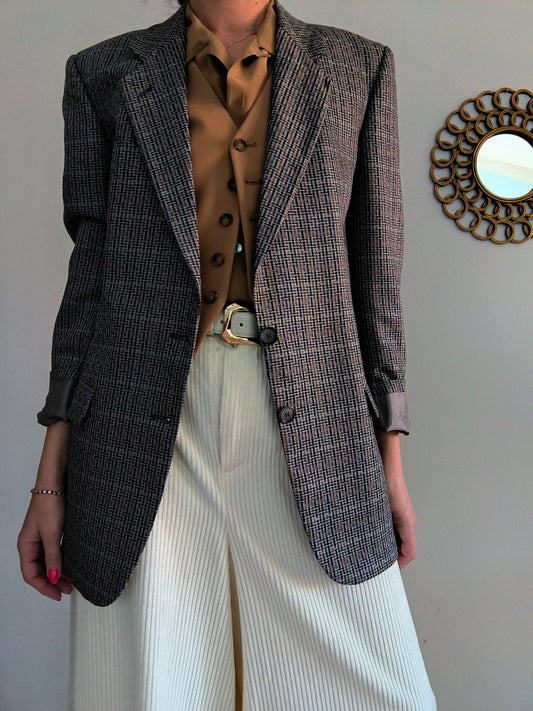 Blazer Lebole fantasia tetris su base grigia