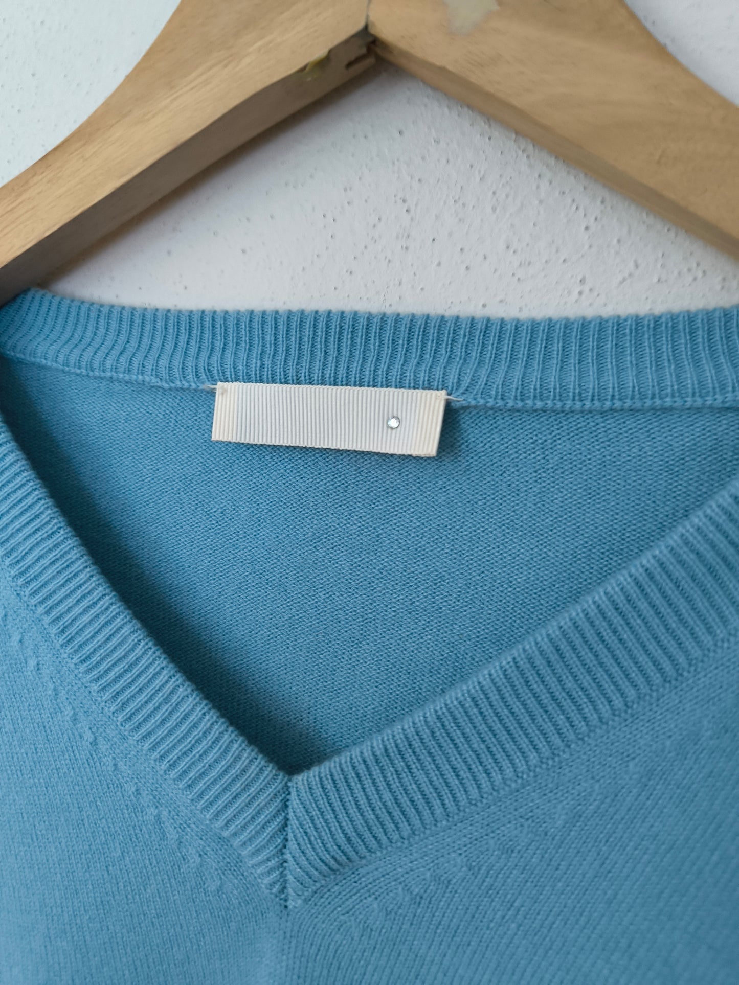 Maglione cashmere celeste tg 56