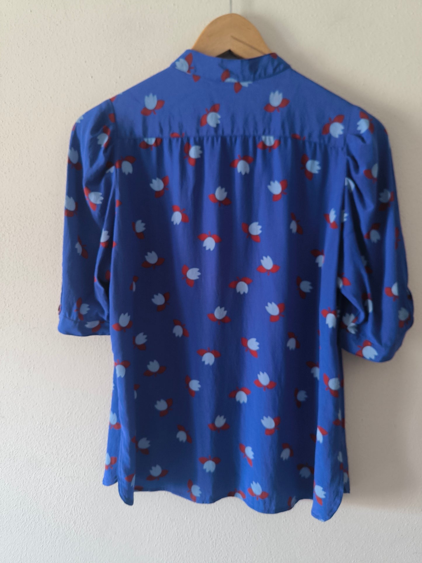 Camicetta seta blu