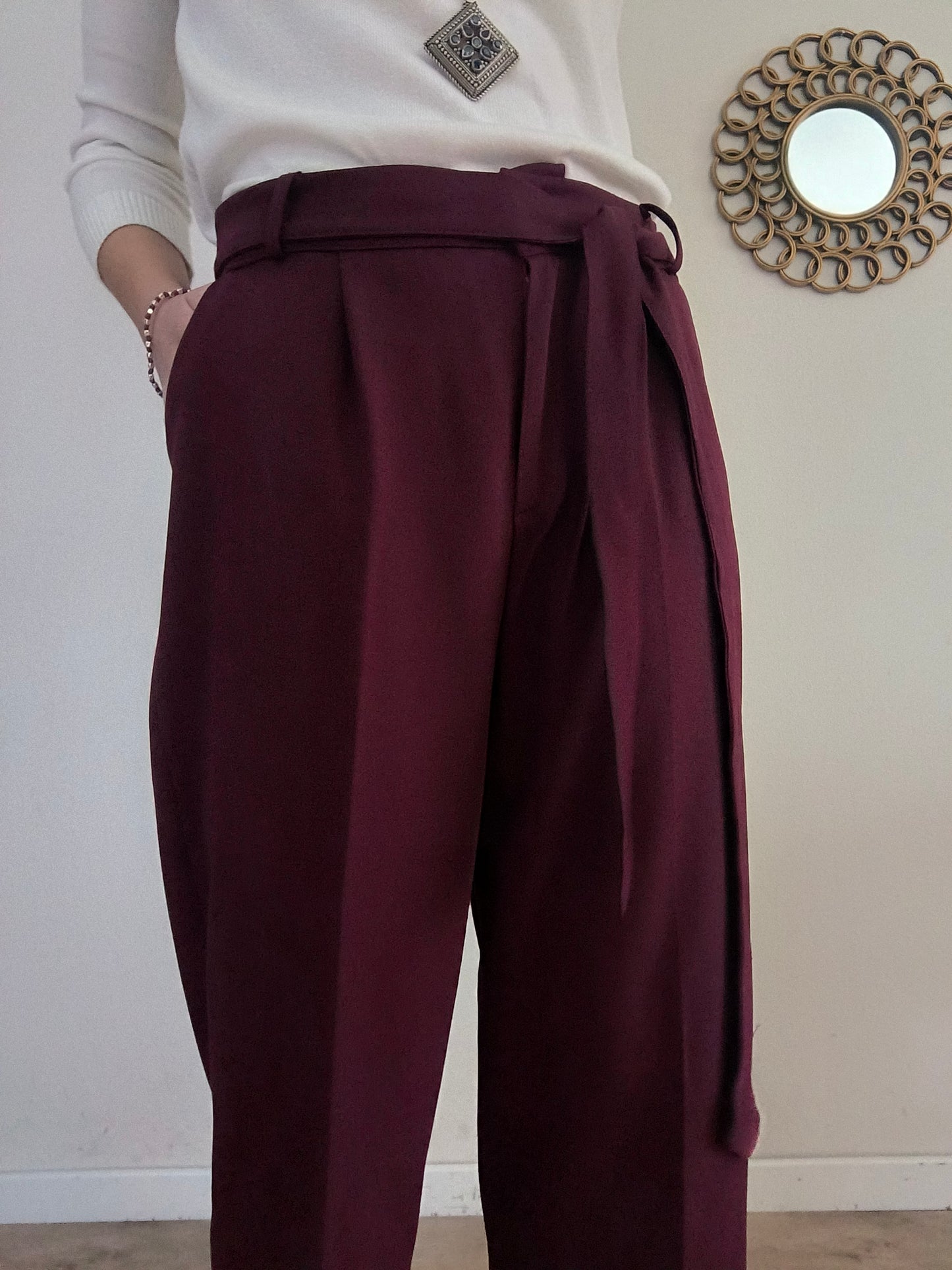 So Allure pantalone borgogna tg M